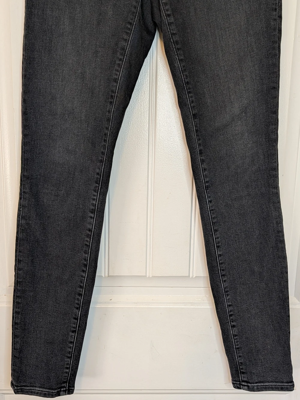LOFT Dark Gray Denim Curvy High Rise Skinny Jeans